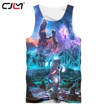 CJLM цифровая печать сублимации 3D полный принт жилет Красочные звездное небо мужские майки хип хоп Уличная Прямая поставка одежда