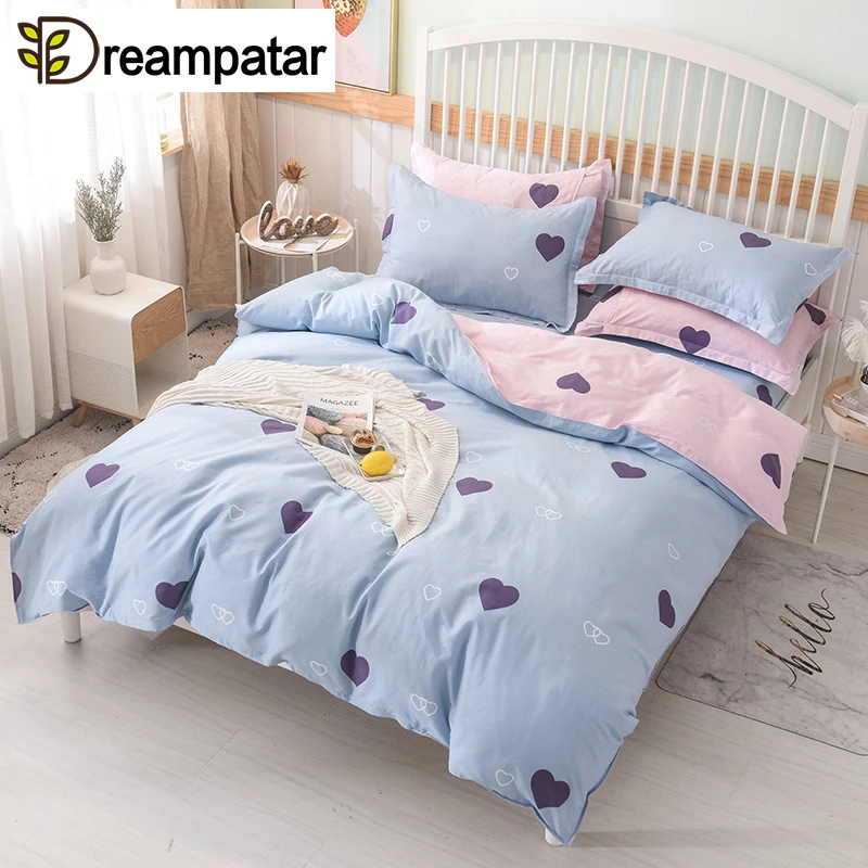 

100% Cotton New Active Printing Soft Bedding Set Duvet Cover Bed Cover Fashion Home Comfortable Double Quilt Cover BY145A
