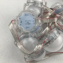 GS8206 IC; 50 мм; DC24V; адресуемый; rgb Полноцветный; IP68; Светодиодный модуль smart pixel; 7 шт. 5050 светодиодов; сигнал заднего хода; матовый чехол