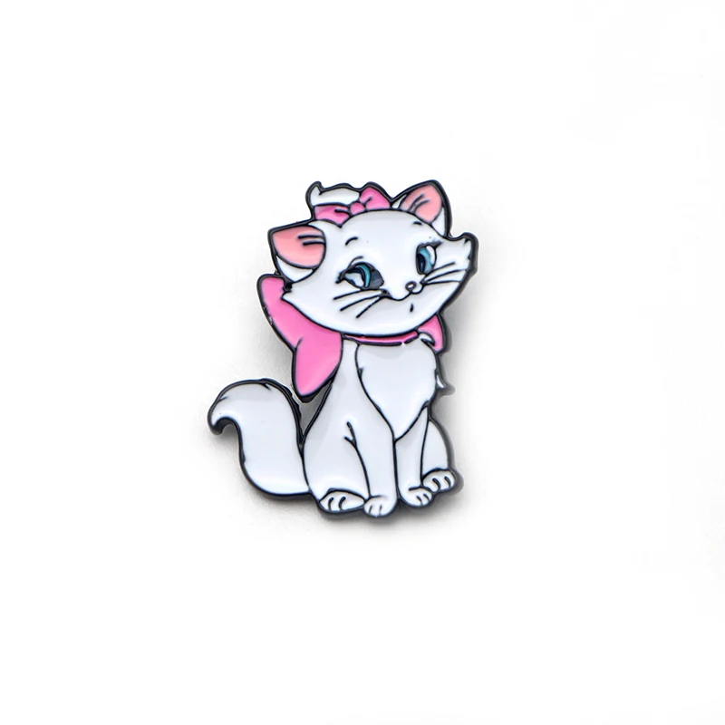 P2268 Dongmanli новые Marie Aristocats Детские булавки Maria Cat эмалированная Брошь для женщин и девочек значок ювелирные изделия аксессуары