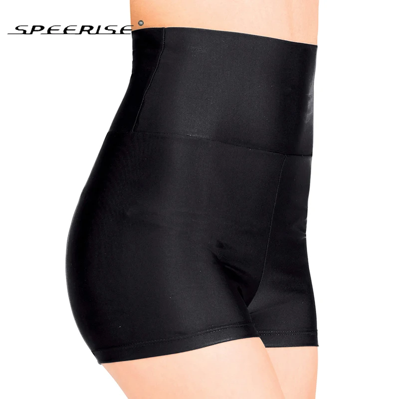 

SPEERISE Women Skinny Shorts High Waisted Spandex Jazz Ballet Dance Shorts Lycra Black Dancing short Quick Dry Breathable