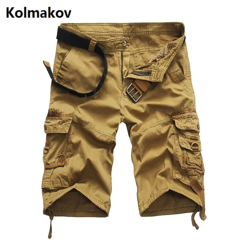 Kolmakov 2017 New arrival cotton summer fashion cotton khaki cargo short men men s casual shorts