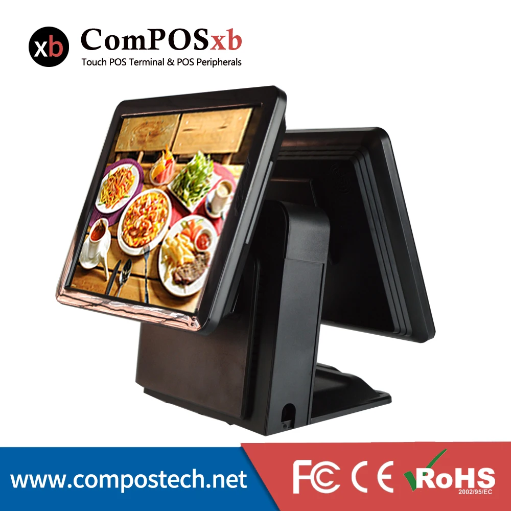 

Best Quality Multi-Language Dual screen 15 Inch All In One Touch Screen POS Machine Cashier Machine Cash Computer