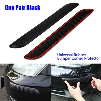 

2pcs Car Scratchproof Strips Black Rubber Anti-collision Replaces Kit Part 41*5*1cm
