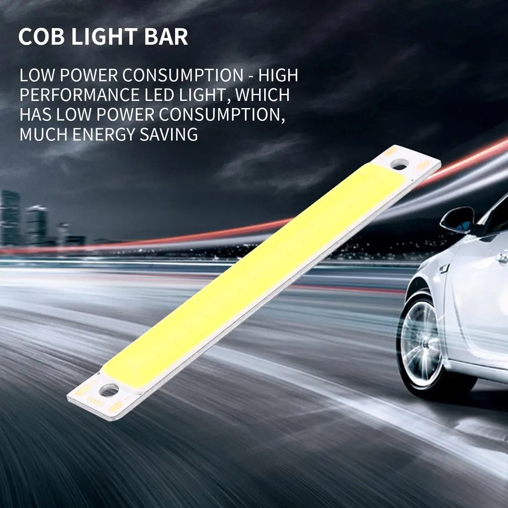 

60x8mm COB 1W 3W Highlight LED Light Bar Super Cool White Warm White Blue Red Lights Strips Lamps DIY Car Work Drop Shipping