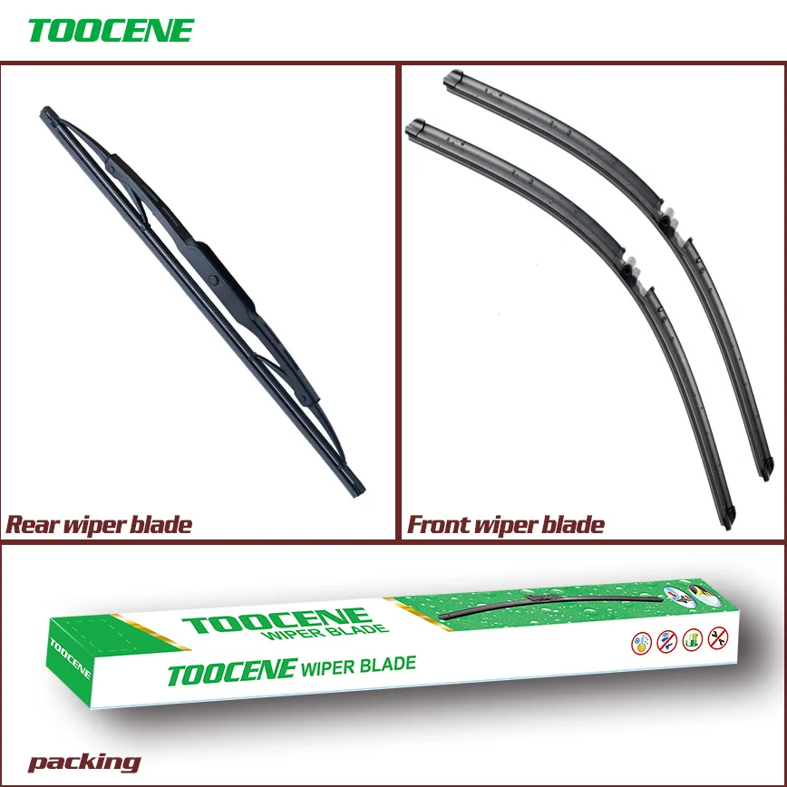 Front and Rear Wiper Blades For Porsche Cayenne 2003 2006 Rubber