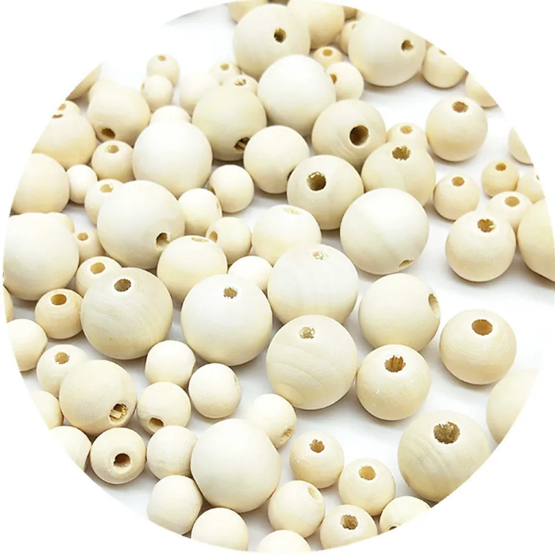 

6/8/10/12/14/16/18mm Cheap Fashion Hot Beads DIY Natural Round Loose Wood Beads for Jewelry Making Bracelet Necklace Accessories