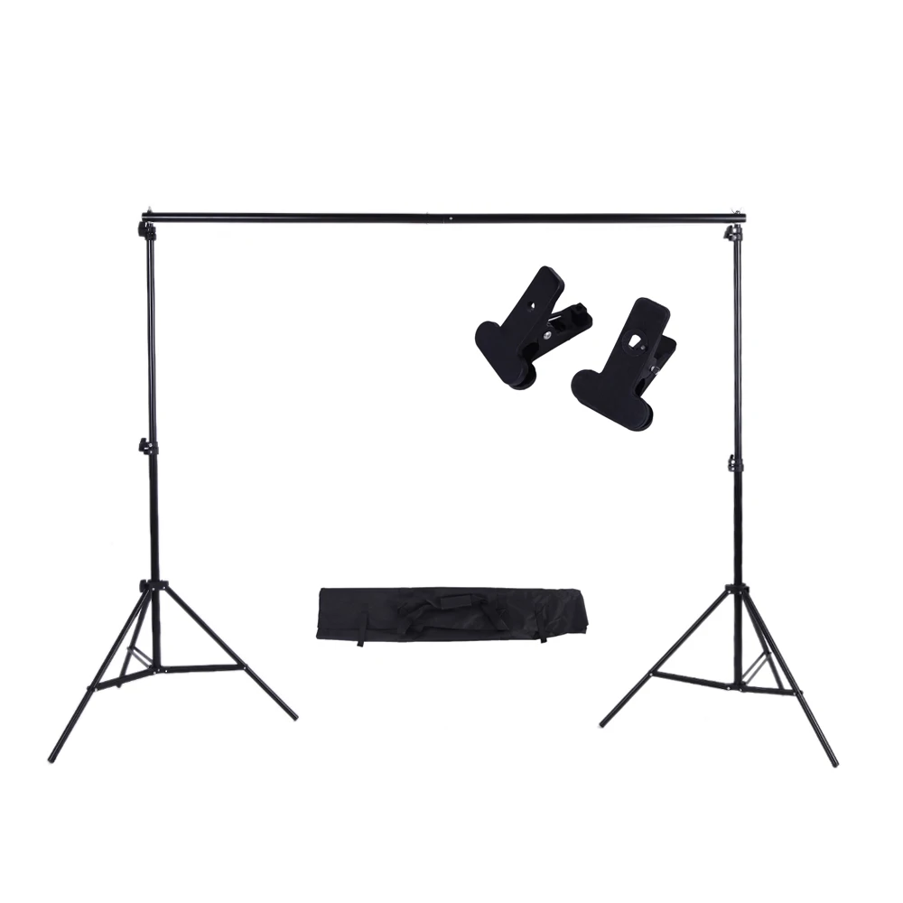

Andoer Photo Studio Background Support Backdrop Crossbar Kit with Two Clamps for Studio 200 * 300cm