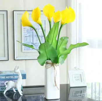 

Wholesale200pcs Flower Plastic Calla Lily Display Table Decoration Artificial Flower Wedding Party Event Flower Free Shipping