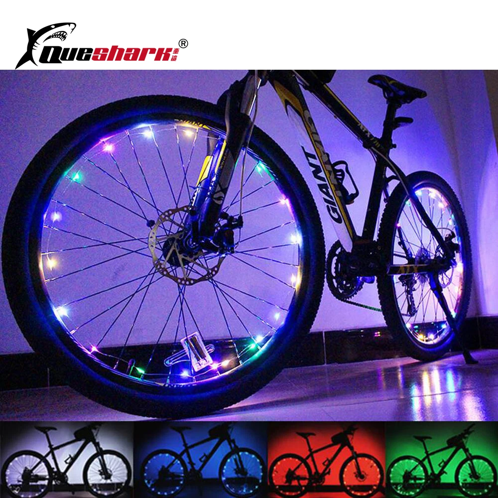 20 LED للماء ملون دراجة أضواء MTB الطريق مصباح عجلة الدراجة الدراجات عجلة إشارة مصباح إطار دراجة