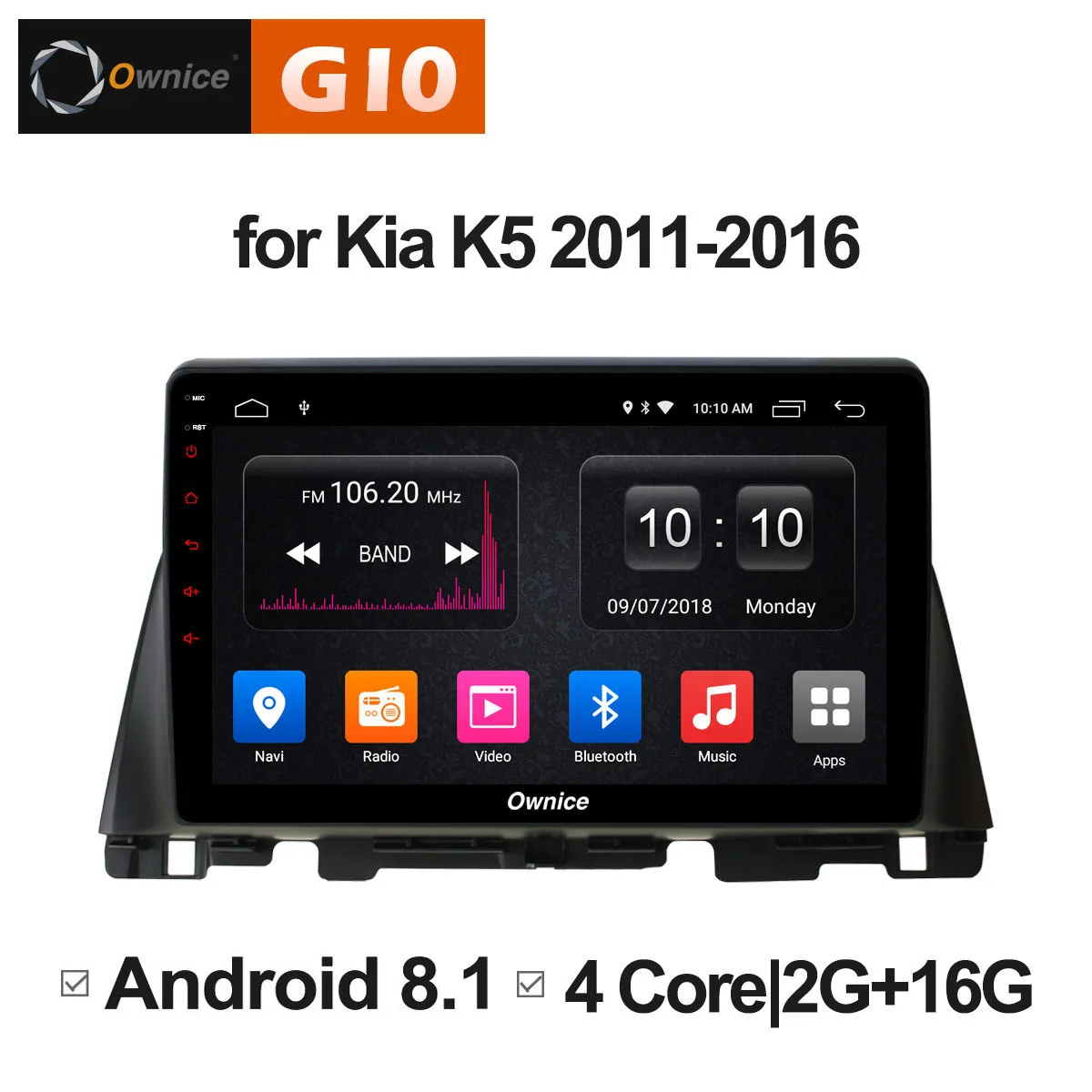 

10.1" IPS Screen Android 8.1 Head Unit Car 1 din Radio dvd Stereo Multimedia player for Kia K5 Optima 2011 2015 2016 2017 2016