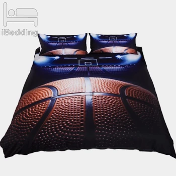 

3Pcs/Set Basketball Court Comforter Bedding Sets King Twin Size Luxury 3d Bed Cover Duvet Cover Sheet Set Linen Home Textiles