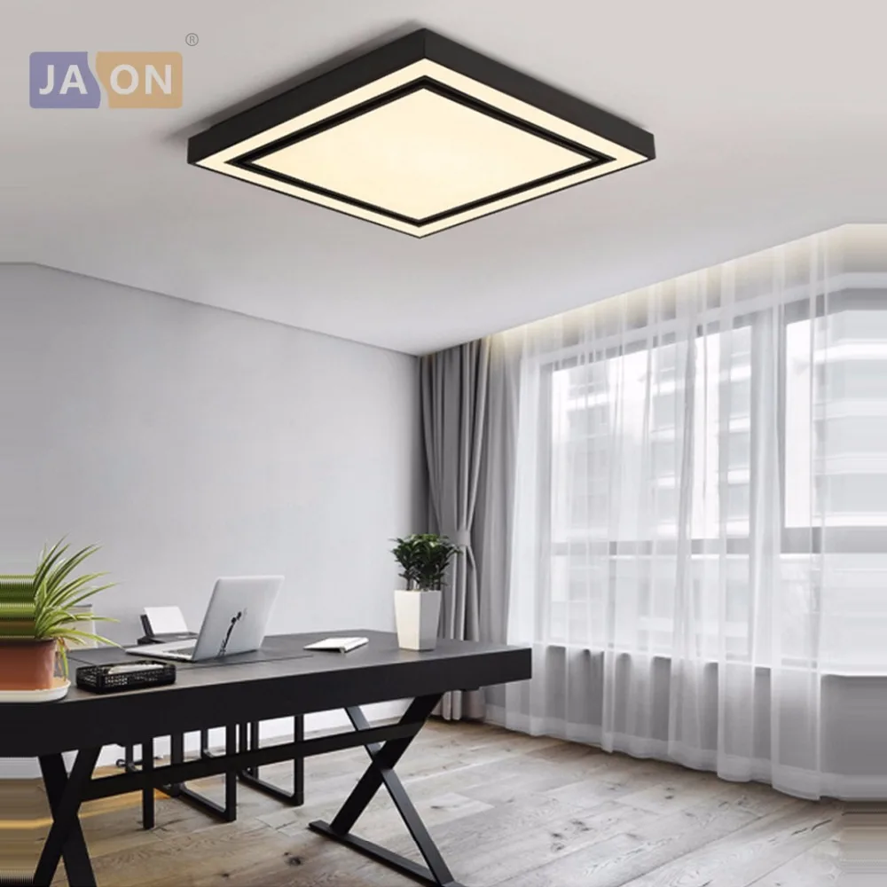 LED Modern Iron Acryl Square Black White 6cm Thin LED Lamp.LED Light.Ceiling Lights.LED Ceiling Light.Ceiling Lamp For Foyer 