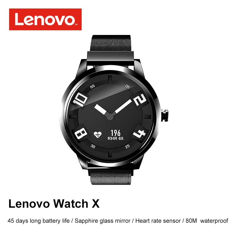 Оригинальные часы lenovo X Gesture photography 8ATM водостойкий мониторинг сна сердечного