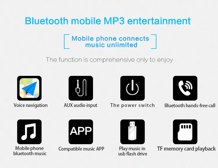 Автомобильный радиоприемник 1 din в-тире FM/Bluetooth/SD карты/USB/MP3 мультимедийный плеер Дистанционное Управление 12V 4-канальный outputautoradio