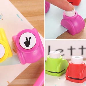 Хорошее качество, 12 видов стилей, для детей, мини-печатная бумага, формирователь для рук, скрапбукинг, бирки, карты, ремесло, сделай сам, инструмент для перфорации - изображение