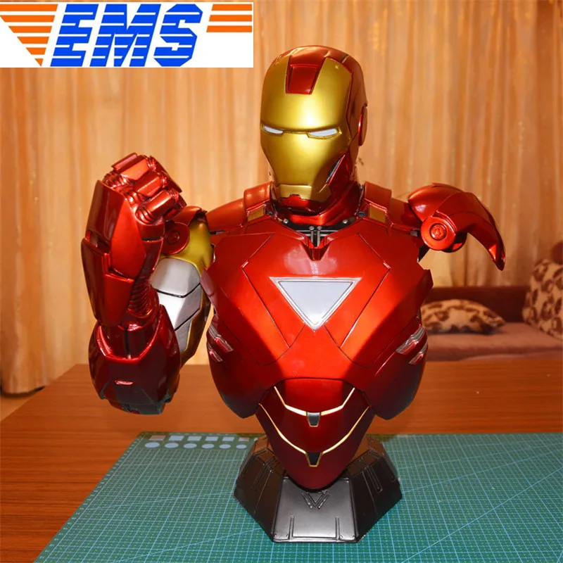 

Statue Avengers Infinity War Superhero Iron Man MK6 1/2 Half-Length Photo Or Portrait GK Bust Action Figure Toy P873