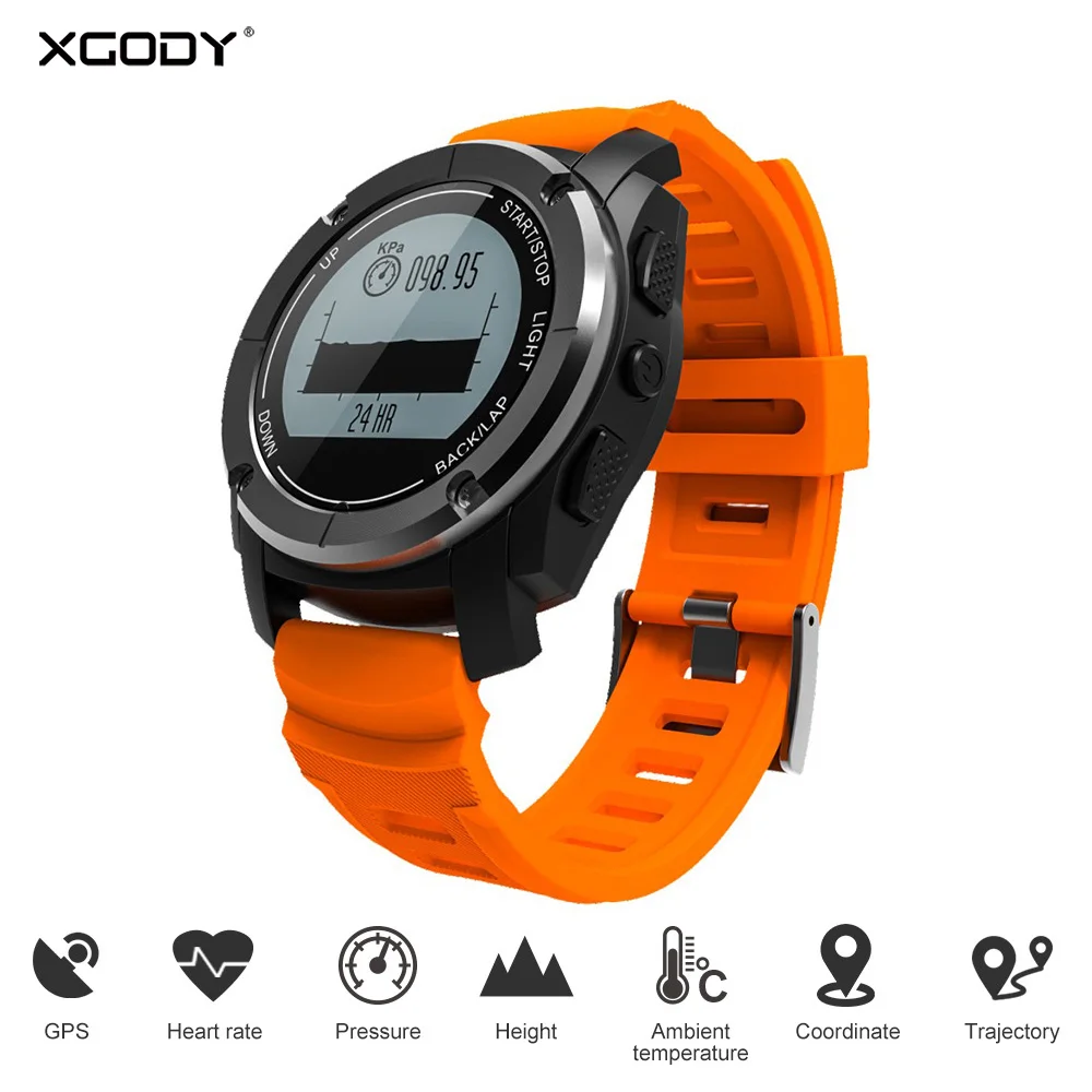 

XGODY S928 Men Smart Watch GPS Smartwatch Connected IOS Android Heart Rate Monitor Fitness Bracelet Smart Clock For Smartphone
