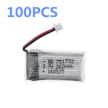100 шт. 3,7 в 260 мАч; lipo, аккумуляторы для JRC H20 RC Quadcopter drone запчасти