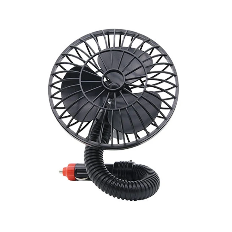 Air Cooler USB 12V Portable Car Fan Air Conditioning Cooler Desktop Mini Automotive Stand Ventilator Refrigeration Color : Black, Size : Double Fans