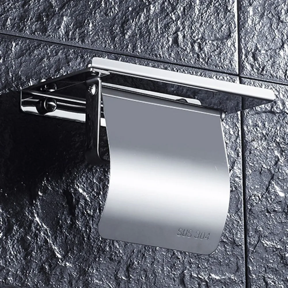 Нержавеющая сталь антикоррозийный ткани держатель настенный вися рулон бумажных полотенец Держатель Ванная комната Туалет товары для