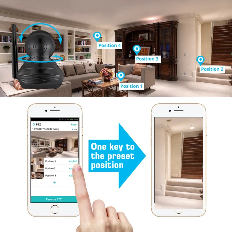 KERUI 1080P Full HD Indoor Wireless Home Security WiFi Cloud Storage IP Camera Surveillance Camera Home Alarm Camera