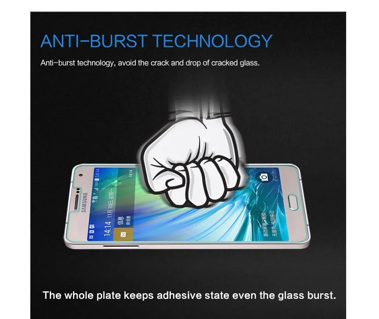 Закаленное Стекло Экран протектор для samsung Galaxy A5 (5 0 '') 2015 версия 26 мм с уровнем
