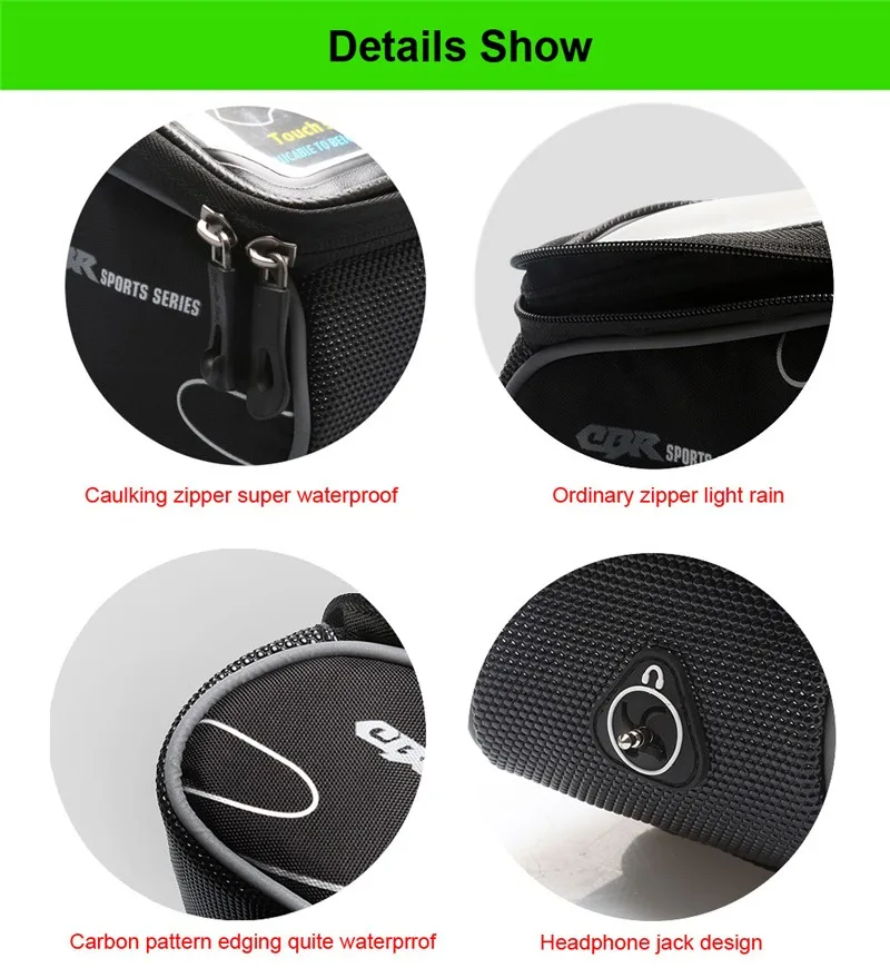 Discount WEST BIKING Cycling MTB Bike Front Frame Top Tube Bag Bicycle Bags for 6 inch Phone Touch Screen Frame Front Tube Bicycle Bag 26