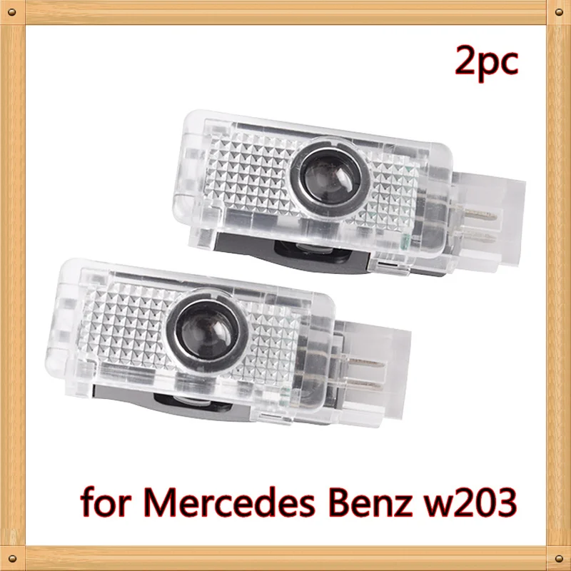 2X Led الباب شعار جهاز عرض ليزر ضوء لمرسيدس بنز C w203 C200 C230 C280 C320 C350 C55 AMG شعار شبح الظل مصباح