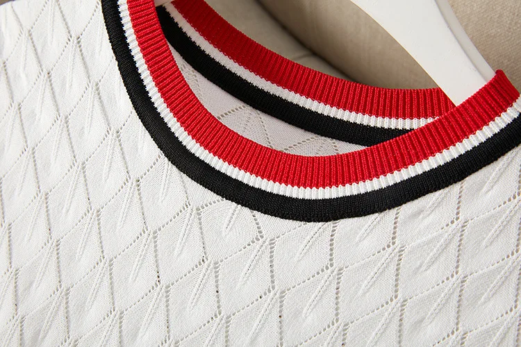 Autumn Contrast Knitted Sweater Dress Women O-neck Basic Wear Modis Midi White Dress Women Elastic Orange Elegant Dresses