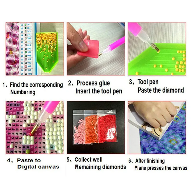 5D Embroidery Paintings Animal Rhinestone Pasted DIY Diamond Painting Cross Stitch Picture decorations #4m22 (4)