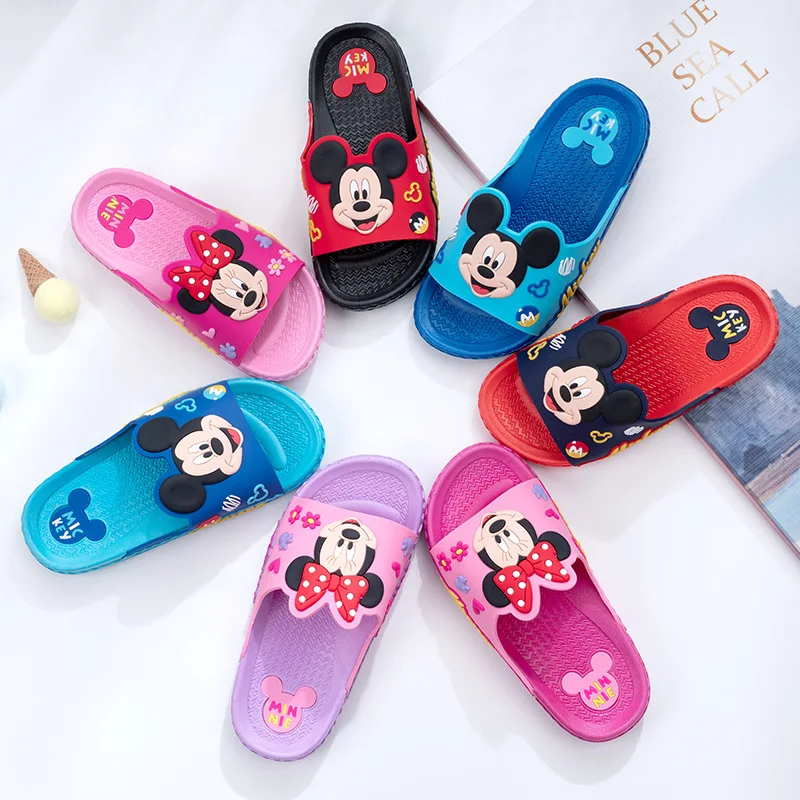 Сандалии и тапочки disney с Микки Маусом Нескользящие шлепанцы для дома ванной
