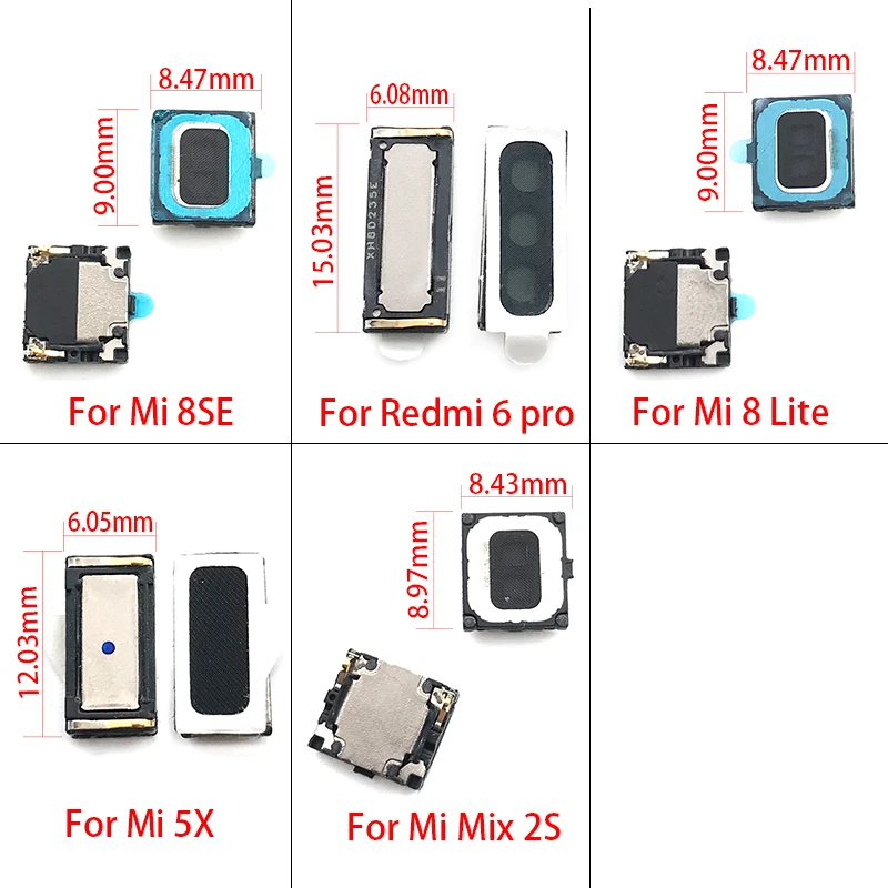 

2Pcs/Lot, For XiaoMi Mi PocoPhone Poco F1 Mi 9 8 SE Max 2 3 Mix 2S A1 A2 Lite Earpiece Speaker Earphone Ear Piece flex cable