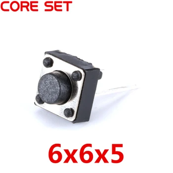 

100PCS/Lot 6x6x5MM 2PIN Tactile Tact Micro Switch Touch Button Self-reset Button 6*6*5mm keys button DIP