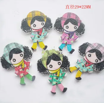 

10PCS/2-Holes cute girl button/Eco-Friendly/lovelly and cute/children gifts