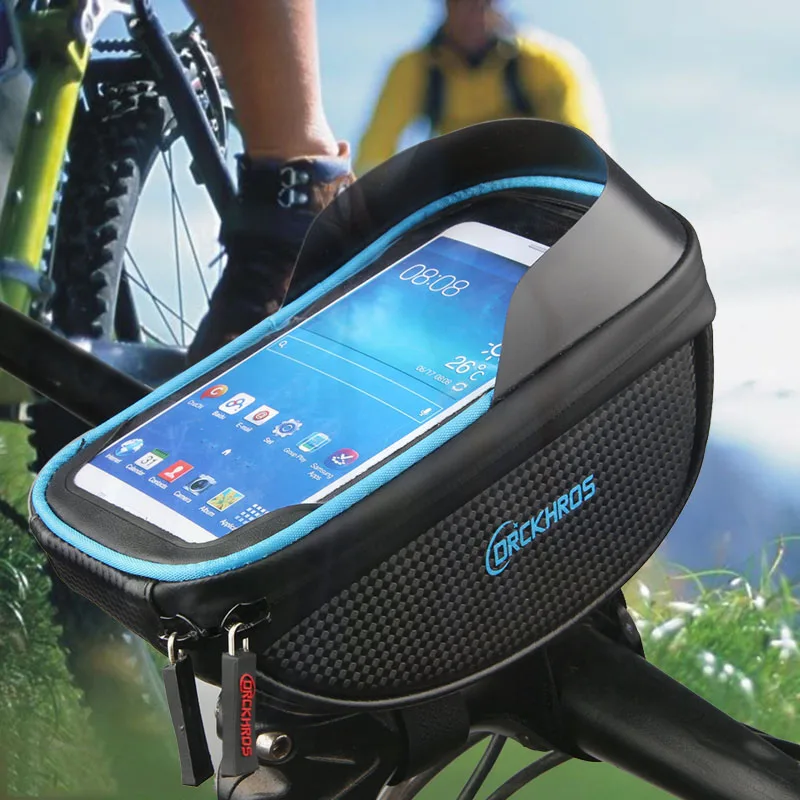 Best Bike Frame Front Handlebar Bag Cycling Riding Bag Pannier Smartphone GPS Touch Screen Case Bike Bicycle Accessories 3 Colors 1