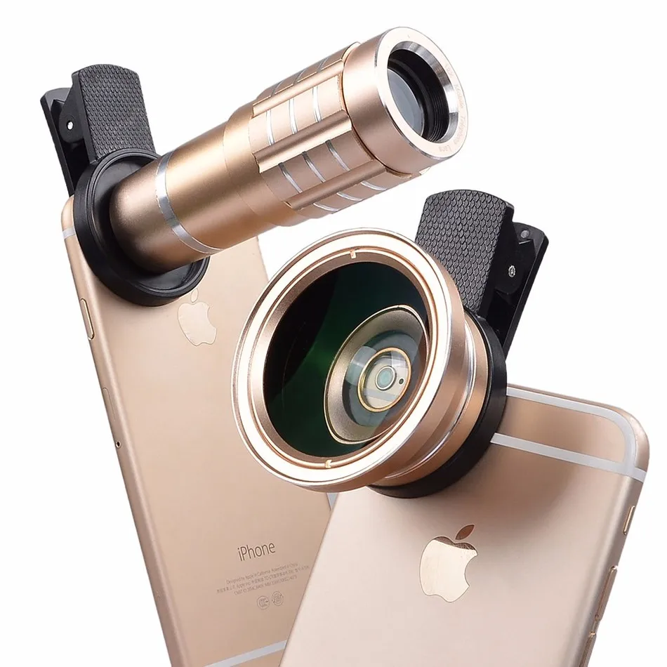 

2017 New Universal 0.45X HD Wide Angle Macro lens + 12x telephoto lens For Samsung Galaxy S3 S4 S5 S6 S7 edge note 2 3 4 5 7