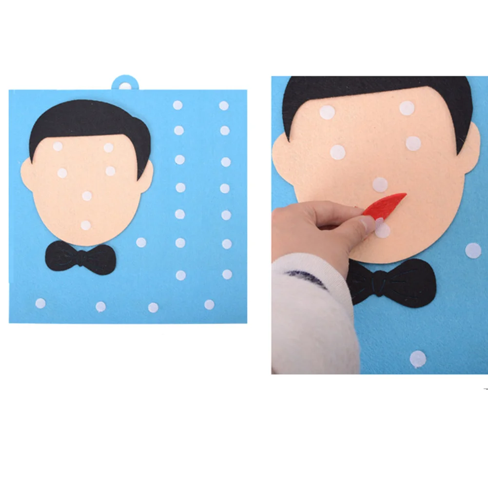 DIY Toys Educational Toy Figures Handcraft Early Childhood Changable Facial Expression Cloth Fabric Emotion Change Funny Gifts