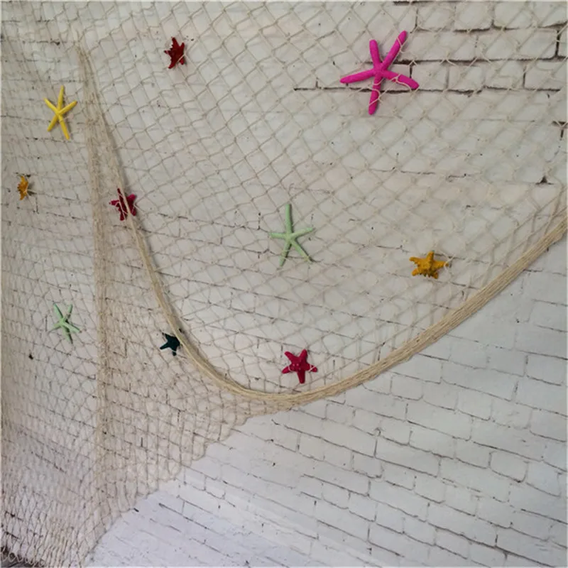 Blue/White Photo Props Fishing Net,bar 3d wall decoration Nautical Home Decor for embroidery Mediterranean Style Sticker Crafts Blue/White Photo Props Fishing Net,bar 3d wall decoration Nautical Home Decor for embroidery Mediterranean Style Sticker Crafts