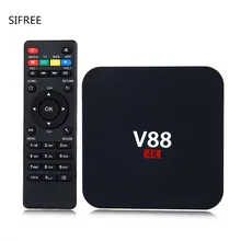 Hot Sale V88 Android TV BOX Rockchip 3229 Android 6.0 1G RAM 8G ROM WiFi 4K Kodi 16.0 Loaded 1080p smart top box EU/US plug