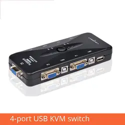 4 порта USB KVM переключатель usb2.0 четыре в одном из ручной коммутатор VGA 4 хост общий дисплей мышь и клавиатура 1920*1440 FJ-4UK
