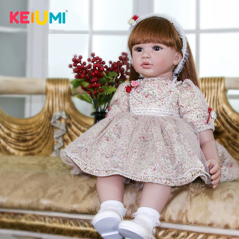 

KEIUMI Lifelike Reborn Baby Doll 22" 55 CM Baby Reborn Girl Toys Lovely Girl Doll For Kids Birthday Gifts Surprise