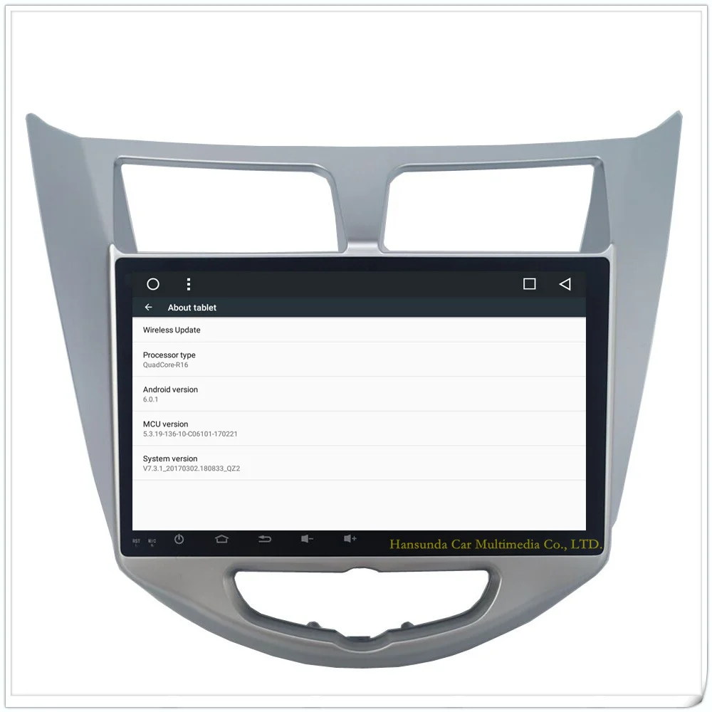 Sale Android 6.0 HD 1024 X 600 Capacitive screen Car DVD For Hyundai Solaris /Accent  Verna with 3G 4G WIFI GPS free map mirror link 6