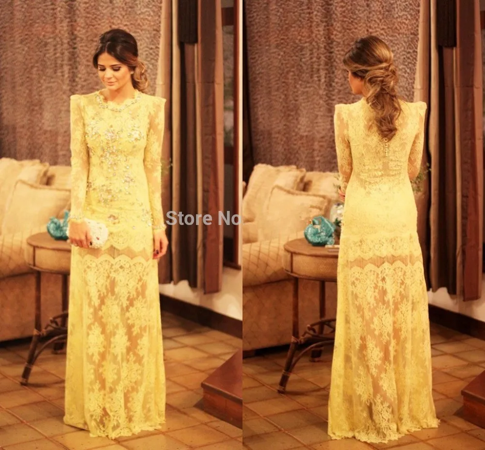 Vestido De Renda стразы бисером вечерние платья кружево длинный рукав длина до пола
