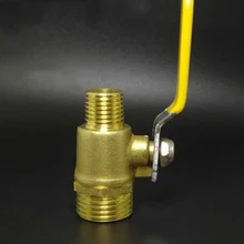 M14* 1,5 Мужской x 1/" BSP Мужской резьба двухсторонний латунный запорный шаровой клапан для воды, масла, воздуха