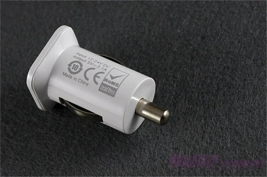 Мини Micro 3.1a двухместный автомобиль Dual USB Зарядное устройство адаптер питания для IPhone IPod iPad Samsung* 500 шт./лот