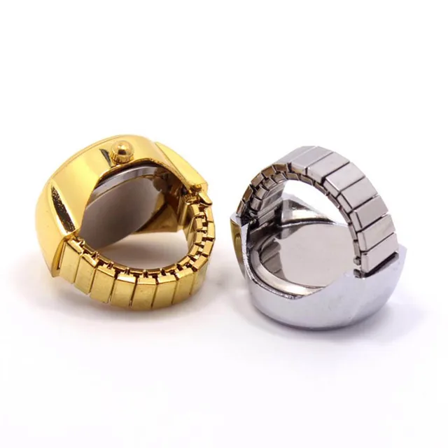 Fashion Dial Quartz Analog Watch Creative Steel Cool Elastic Quartz Finger Ring Fashion Dial Quartz Analog Watch Creative Steel Cool Elastic Quartz Finger Ring