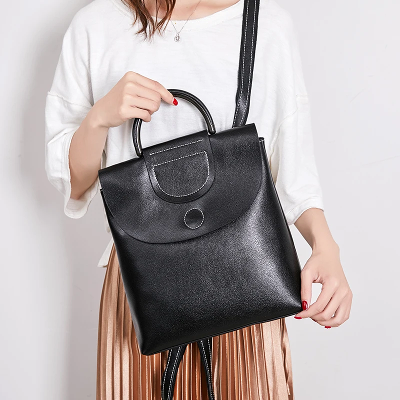 

2019 Female Backpack Women Bags Genuine Leather Shoulder Bag Girls School Shoulder Backpack