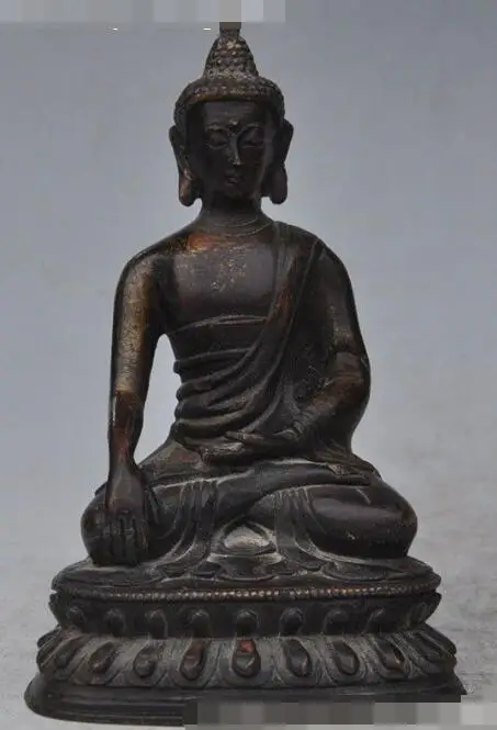 

S03911 Tibet Buddhist fane Bronze sakyamuni Shakyamuni Tathagata Amitabha buddha statue (B0328)