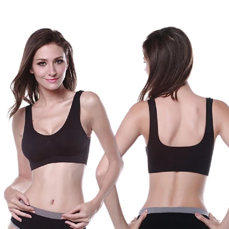 

Casual Women Shear Seamless Vest Bra Tops Slim Underwear New